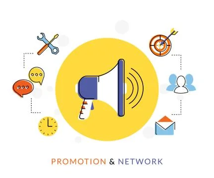 Blue megaphone Illustrazione stock