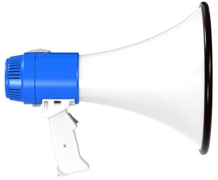 Blue Megaphone. Stock Illustration