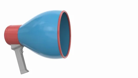 Blue megaphone with SPECIAL OFFER message on speech bubble. Conceptual 3D Stock Footage 117997703
