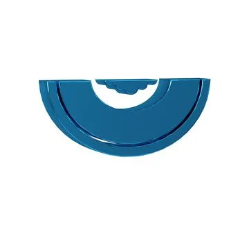Blue Melon fruit icon isolated on transparent background. Stock Illustration