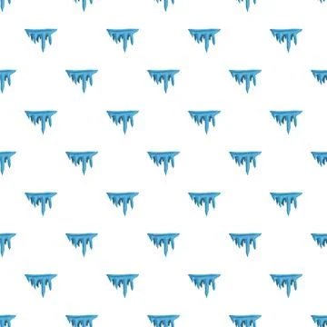 Blue melting icicle cartoon pattern background Stock Illustration