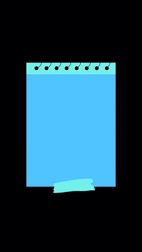 Blue Memo Notepad Flip Animation Video stock 346566220