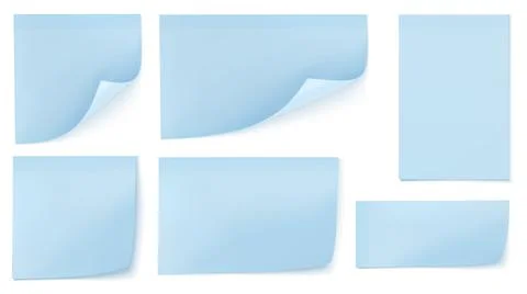 Blue memo sheets with post note Illustration