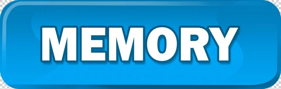 Blue memory button icon Stock Illustration