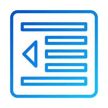 Blue Menu Icon with Triangle Navigation Button Stock Illustration