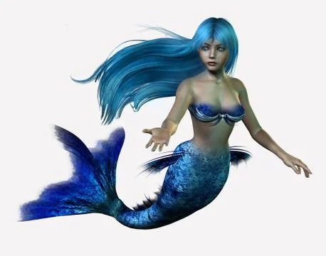 Blue Mermaid Illustrazione stock