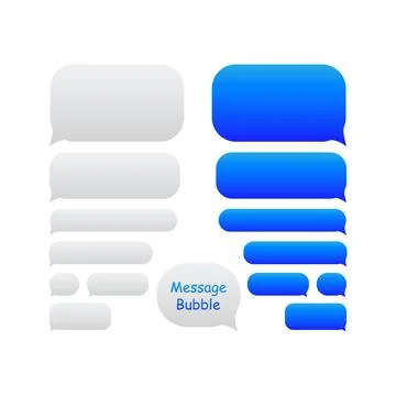 Blue Message bubbles icons for chat. Vector message bubbles design template. Stockillustratie