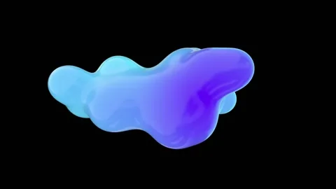 Blue Metaball Animation Video stock 151126421