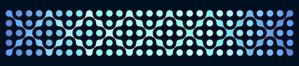 Blue Metaball connect pattern. Abstract molecular circles and morphing dots. Stock Illustration