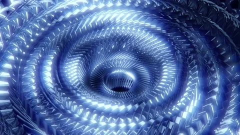 Blue metal circular motion with lines animation. Video stock 180100543
