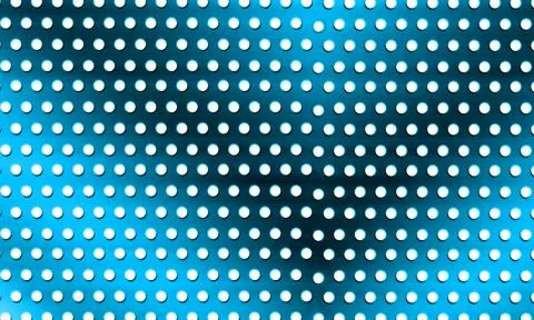 Blue metal grid background. Perforated steel texture with industrial pattern. Stock Illustration