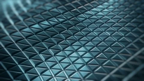 Blue Metal Triangles Surface Stock Footage 72808955