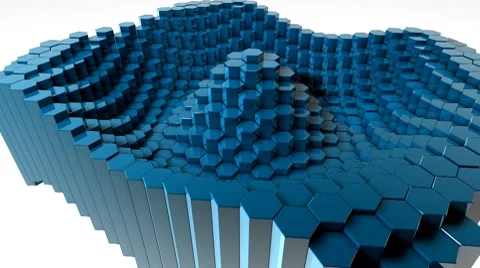 Blue Metal Wave (HD+Loop) Stock Footage 7340634