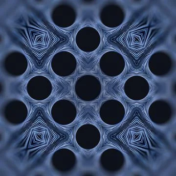 Blue Metallic 3D Network Pattern Stockillustratie