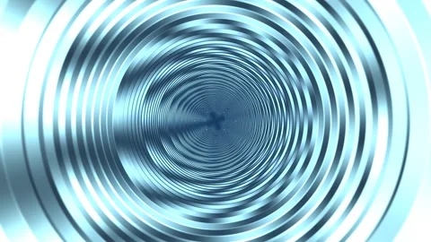 Blue Metallic Concentric Rings Seamless Loop Stock Footage 340544348