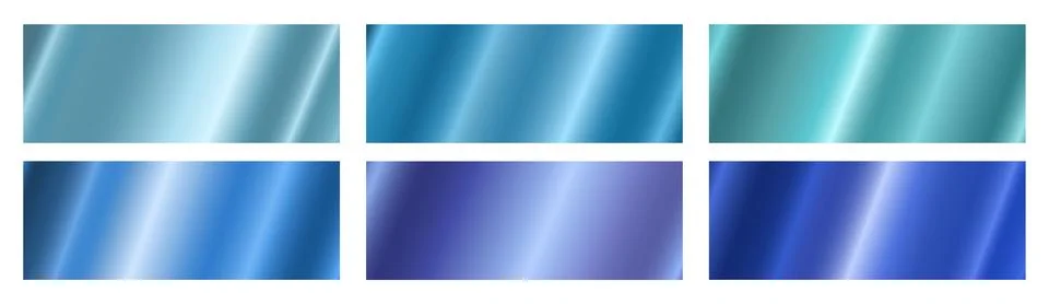 Blue metallic gradient with a frame on a white background. A pattern with a Stock Illustration