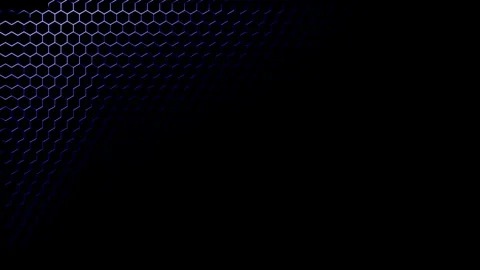 Blue Metallic Grid Structure with Iron Detailing and Soft Glowing Hexagonal Stock Footage 287985690