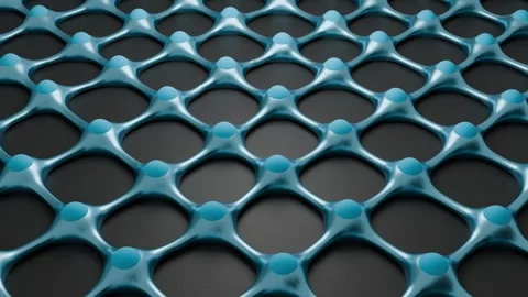 Blue Metallic Procedural Mesh Surface Abstract Background Animation. 4K Stock Footage 345834128