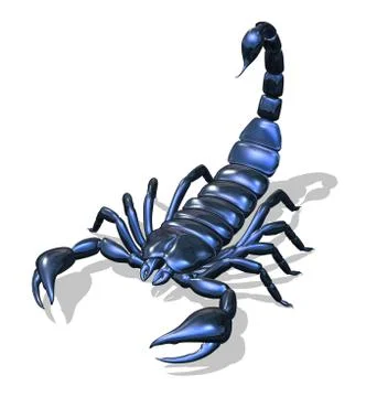 Blue Metallic Scorpion Stock Illustration
