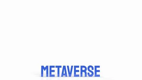 The blue metaverse text on white background for business or technology conc.. 스톡 일러스트