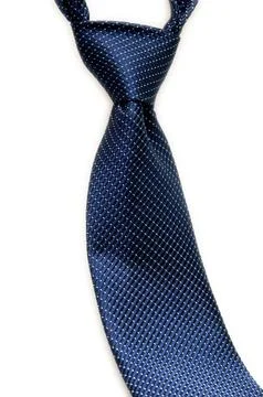 Blue Microdot Necktie with Windsor Knot 스톡 사진