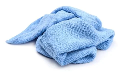 Blue microfiber cloth Stock Photos