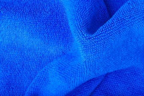 Blue microfiber fabric texture. available for abstract background Stock Photos