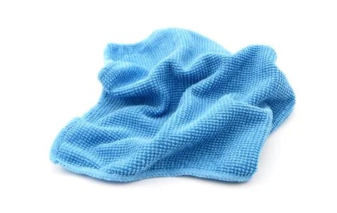 Blue microfibre screen cleaning cloth Stock Photos