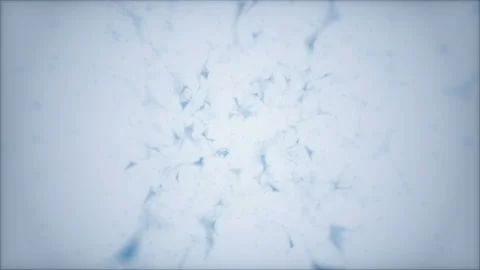 Blue microorganisms.Abstract polygonal space background with connecting dots and Stock Footage 97313252