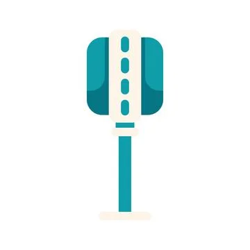 Blue microphone standing on white background 스톡 일러스트
