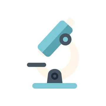 Blue microscope standing on a laboratory table Illustrazione stock