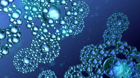 Blue Microscopic Universe Stock Footage 40613927
