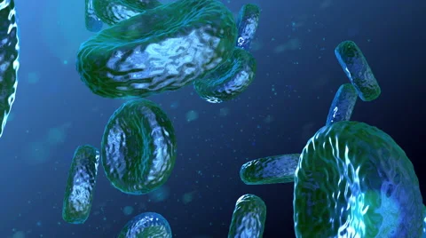 Blue Microscopic Universe Stock Footage 40626352