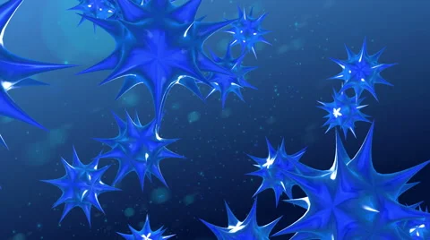 Blue Microscopic Universe Stock Footage 40645934