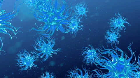 Blue Microscopic Universe Stock Footage 40648679