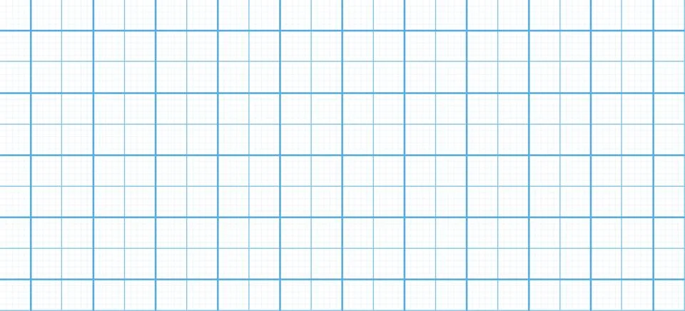 Blue millimeter graph paper grid background. Seamless pattern math paper text Stock Illustration
