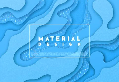 Blue Minimal Abstract Liquid Background. 3d wavy texture. Dynamic art pattern Stock Illustration