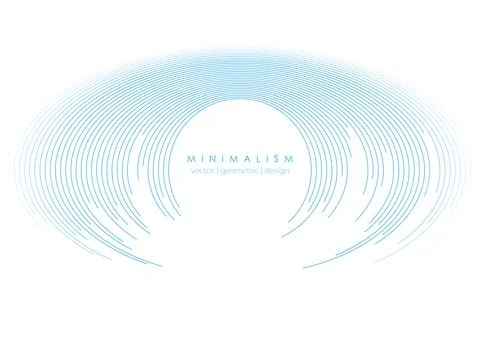 Blue minimal circular lines abstract tech modern background イラスト素材