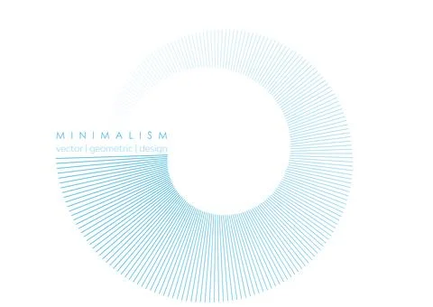 Blue minimal circular lines abstract futuristic tech background 스톡 일러스트