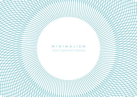 Blue minimal circular spiral lines abstract futuristic tech background 库存插图