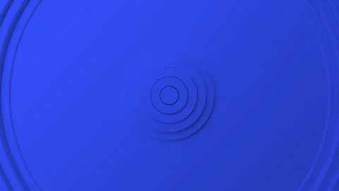Blue Minimal Concentric Circles Looping Abstract 3D Background. 3D rendering Stock Footage 325495625