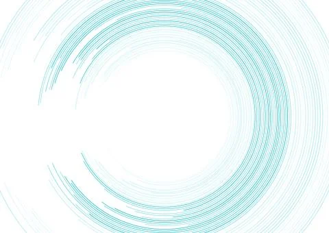 Blue minimal creative circular lines concept abstract tech background Stock Illustration
