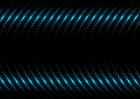 Blue minimal curved lines abstract futuristic tech background Illustrazione stock
