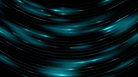 Blue minimal curved wavy lines abstract futuristic tech motion background Stock Footage 341848965