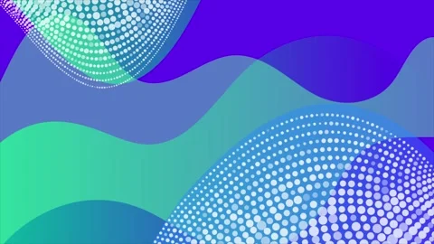 Blue minimal flowing waves with halftone texture motion background Stock Footage 345709698
