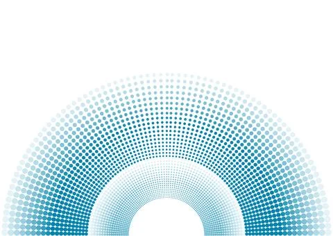 Blue minimal geometric halftone dotted lines pattern, abstract background Stock Illustration