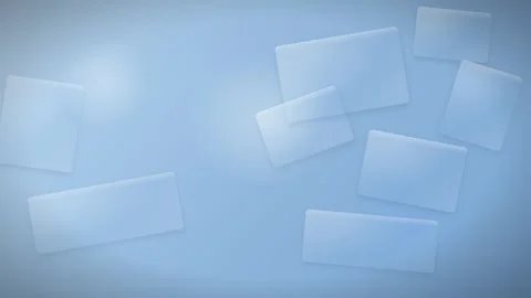 Blue Minimal Glass Rectangles Overlap Background Видео 344257395