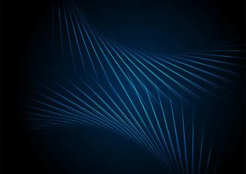 Blue minimal glowing lines abstract futuristic tech background Stock-Illustration