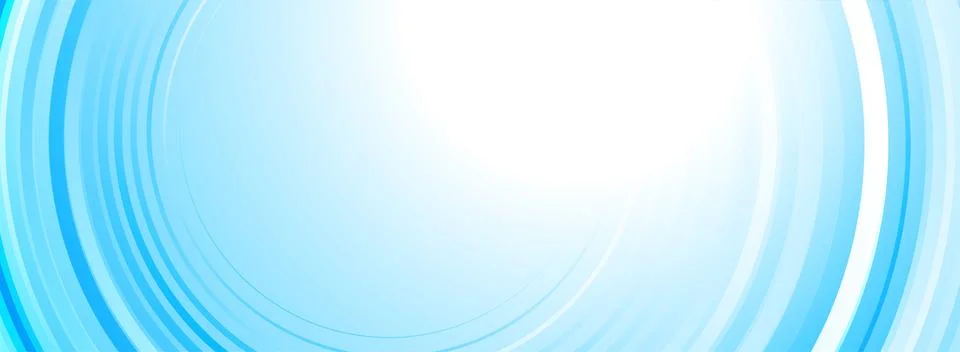 Blue minimal linear circles concept abstract tech background Illustrazione stock