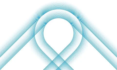 Blue minimal lines abstract geometric tech background Stock Illustration